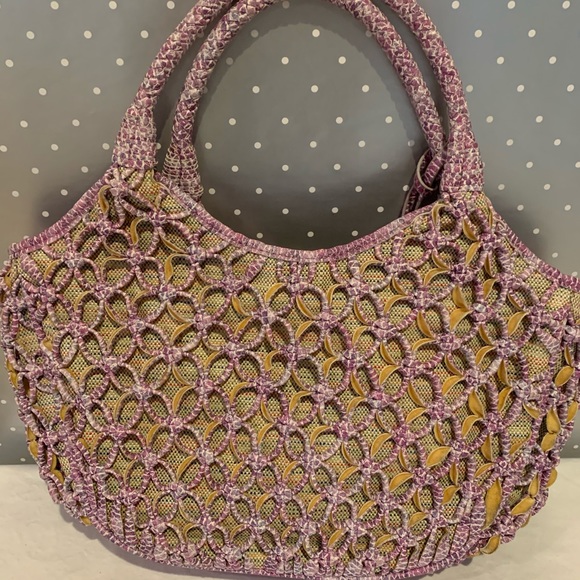 Sondra Roberts Squared Woven Tassel Hobo - Picture 5 of 7